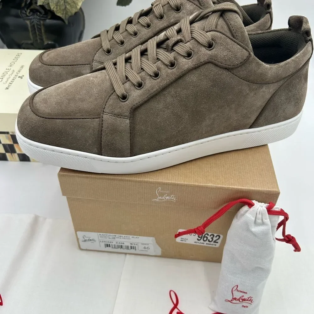 Men's Christian Louboutin Rantulow suede sneakers size 46 made in Italy